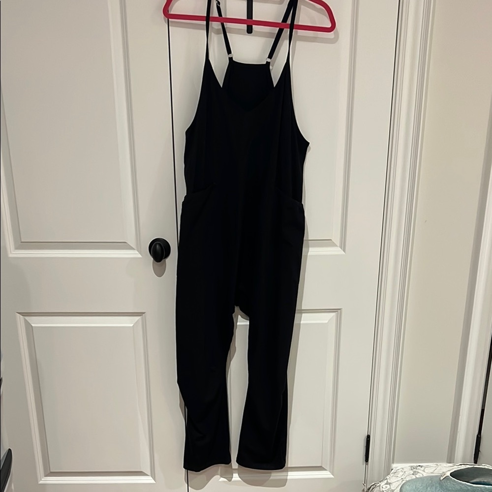 Casual Black Romper